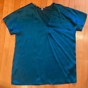 COS 100% Silk Brand New Turquoise Top